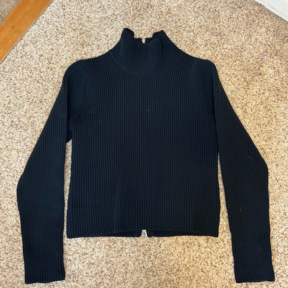 Tibi, dark blue/black knitted long sleeve, M,